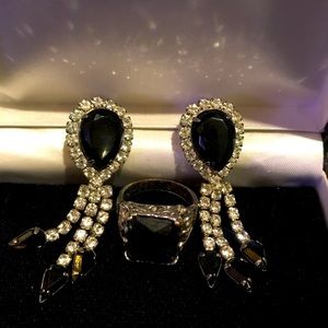 Antique earrings and ring (the ring wasn’t included but I had it and it matched)